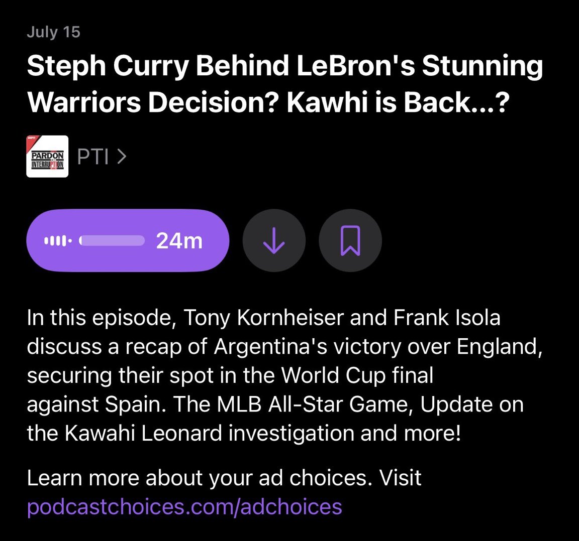 热火官方误操作 ESPN播客标题再掀詹姆斯交易传闻