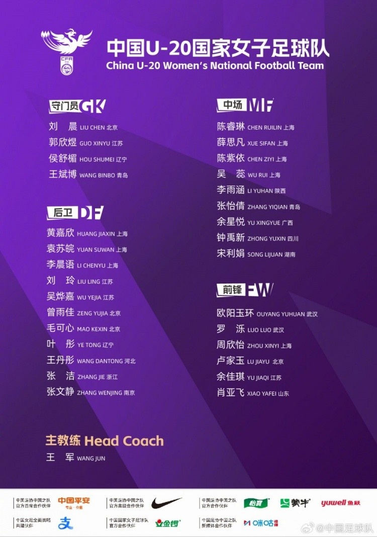 U20女足今日15时热身大连足校 后续连战女超前二与女甲第二
